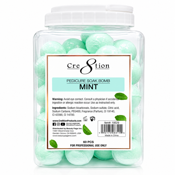 Cre8tion Pedicure Soak Bombs 60pcs | Salon Use Pedicure Supply