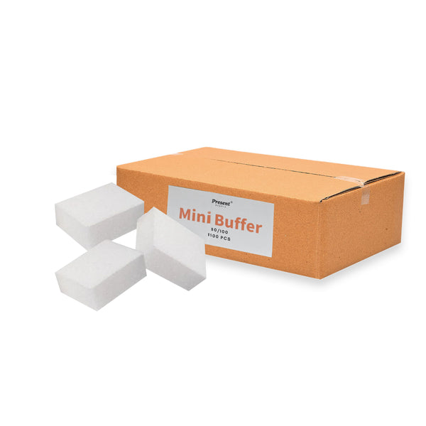 Present Disposable Mini Buffer White Blocks Manicure Pedicure Buffer 1500pcs
