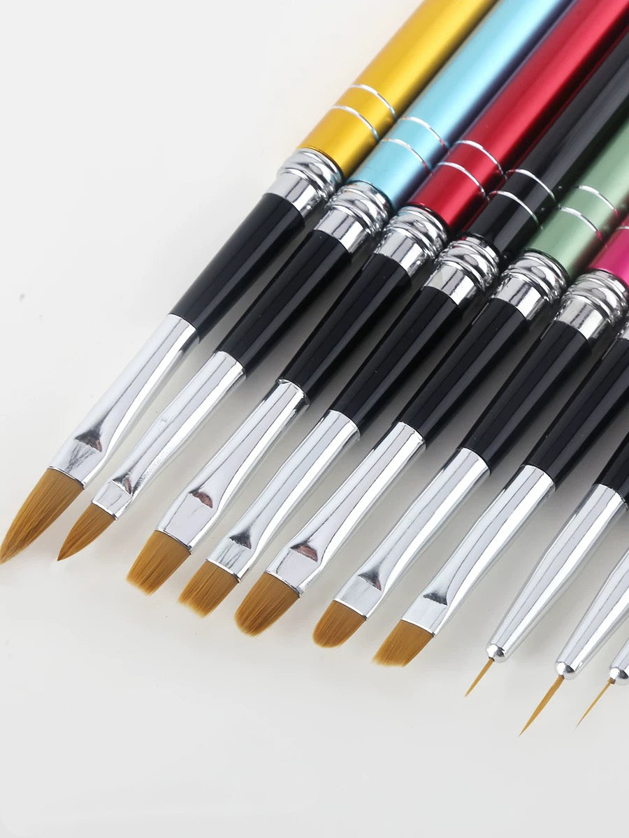 Nail Art Gel Brush Set (10pcs)