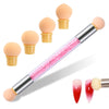 Nail Art Tool Dual Pointed Ombre Sponge Tool with 4 Replacement Heads