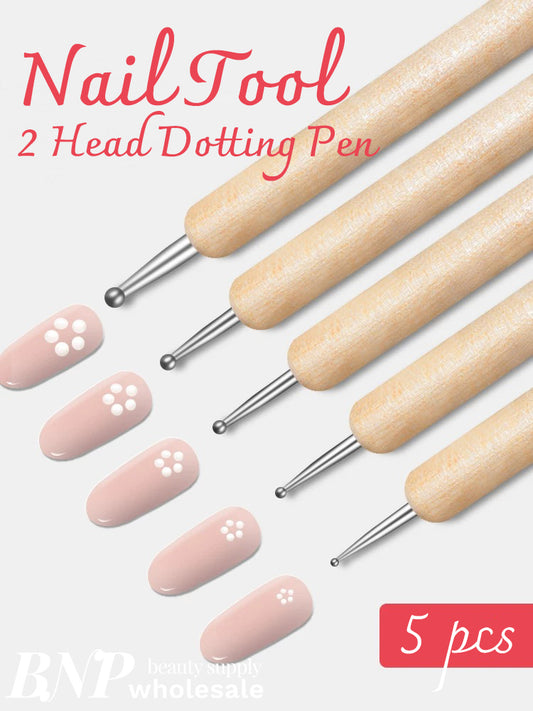 Nail Art Dotting Pen Wood (5pcs)