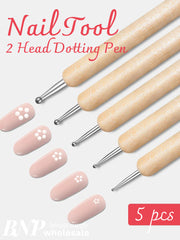 Nail Art Dotting Pen Wood (5pcs)