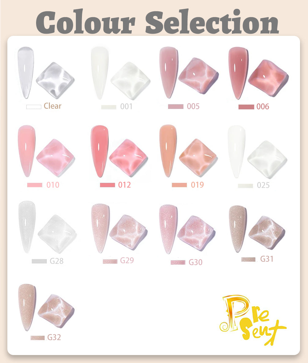 [Present] Polygel (Clear/Pink/White) (60g)