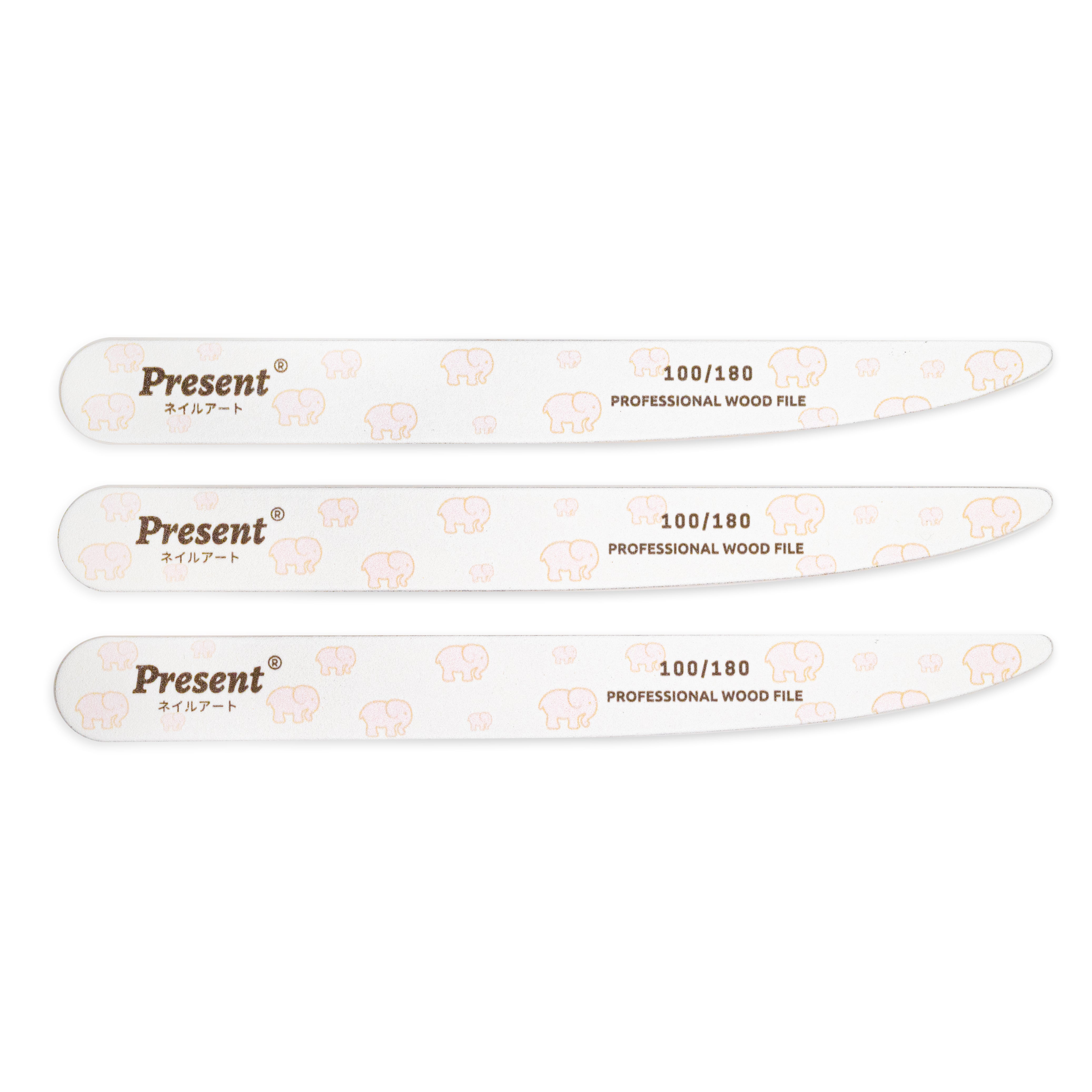 Durable Extra Thin Double Sided Wooden Nail File - Present