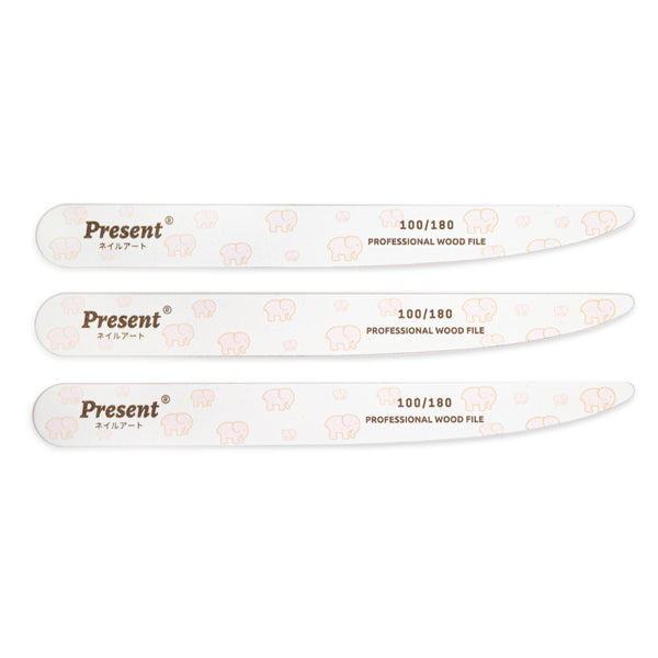 Durable Extra Thin Double Sided Wooden Nail File - Present