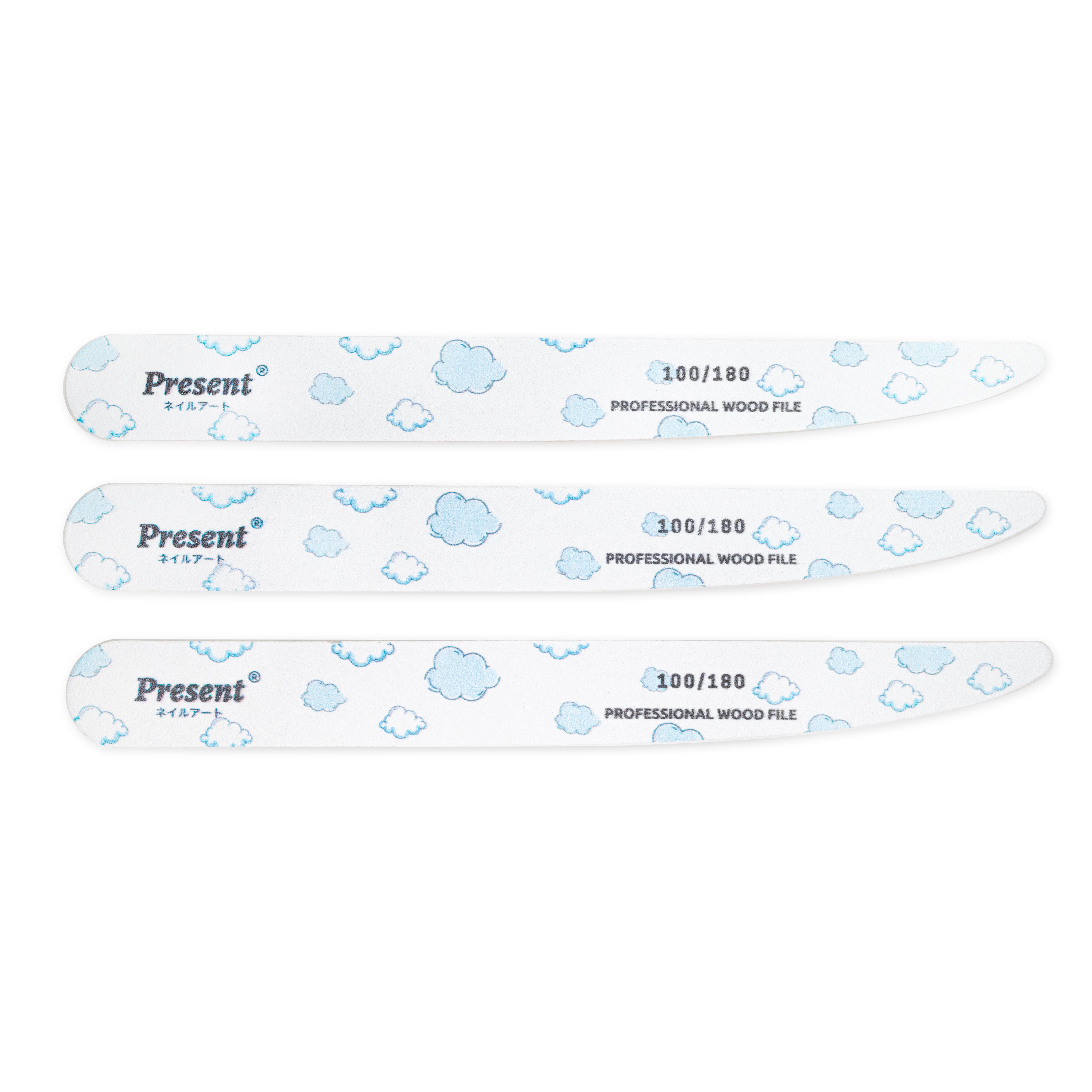 Durable Extra Thin Double Sided Wooden Nail File - Present