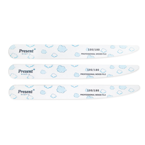 Durable Extra Thin Double Sided Wooden Nail File - Present