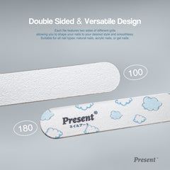Durable Extra Thin Double Sided Wooden Nail File - Present