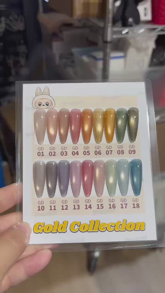 Present Gel Polish Cat Eye Gold Collection (GD01-GD18）