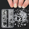Pearl Nail Charm 3 Sizes Flat/Curved Base White Nail Decor