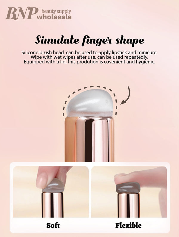 Ombre Effect Foil Transfer Silicone Nail Brush Lip Gloss Applicator