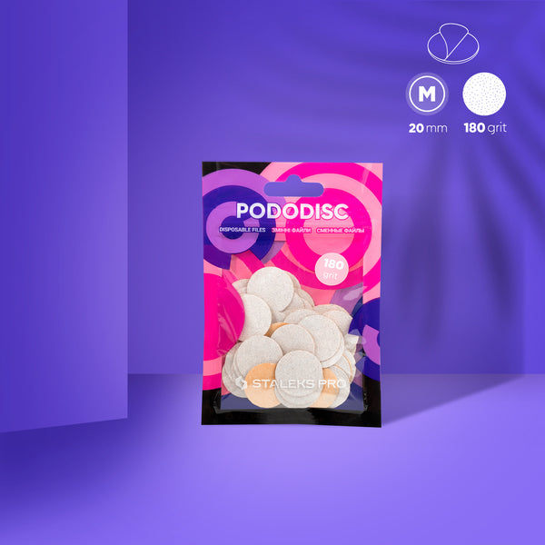 Disposable white files for pedicure disc PODODISC EXPERT S/M/L 50pcs